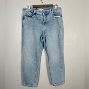 Good American Good Girlfriend Petite Jeans Women 6 28 Light Blue Denim Soft